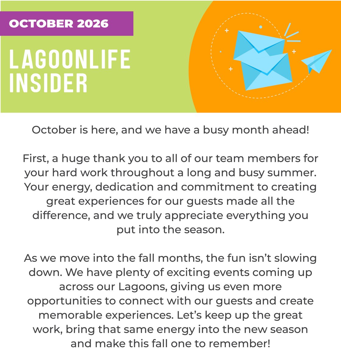 header OCTOBER 2026 NEWSLETTER